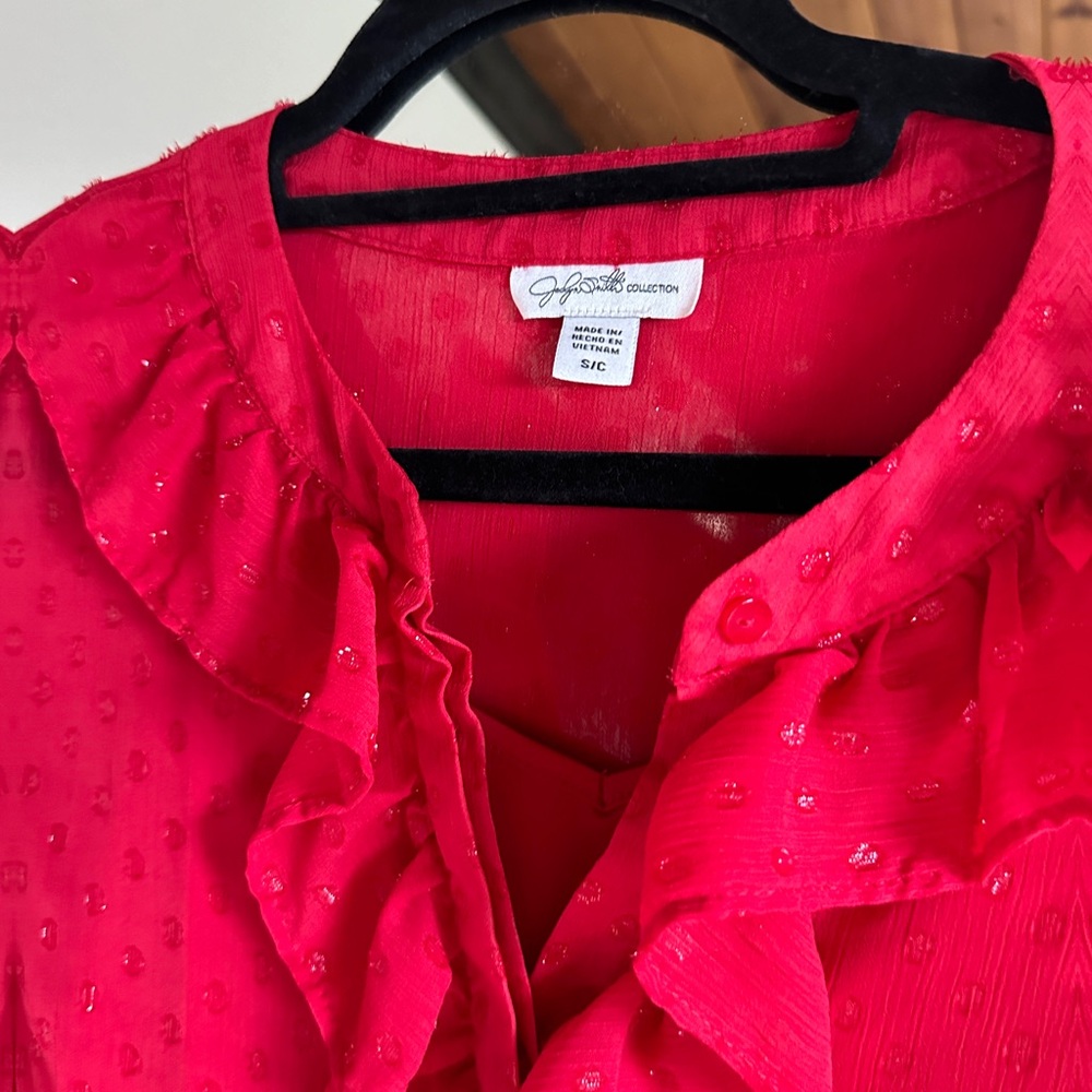 Jaclyn Smith Cute Red Blouse - Picture 3 of 8